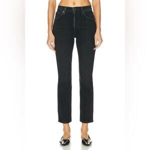 AGOLDE Riley Long Straight Jeans Black Panoramic 27